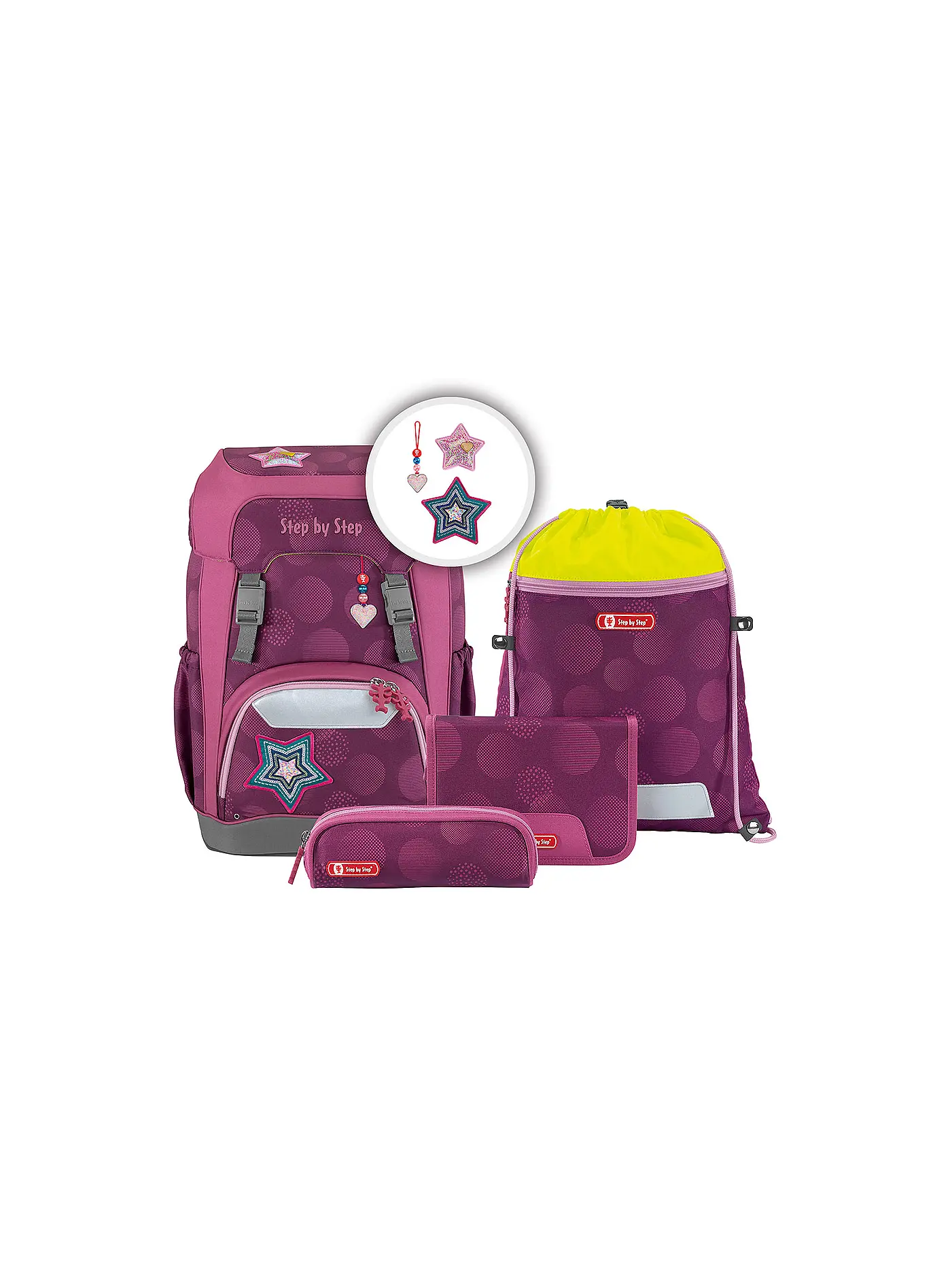STEP BY STEP | Schultaschen Set 5tlg Giant Glamour Star | 